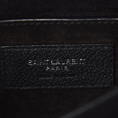 Saint Laurent Grained Calfskin Small Monogram Sunset Black 6 of 6
