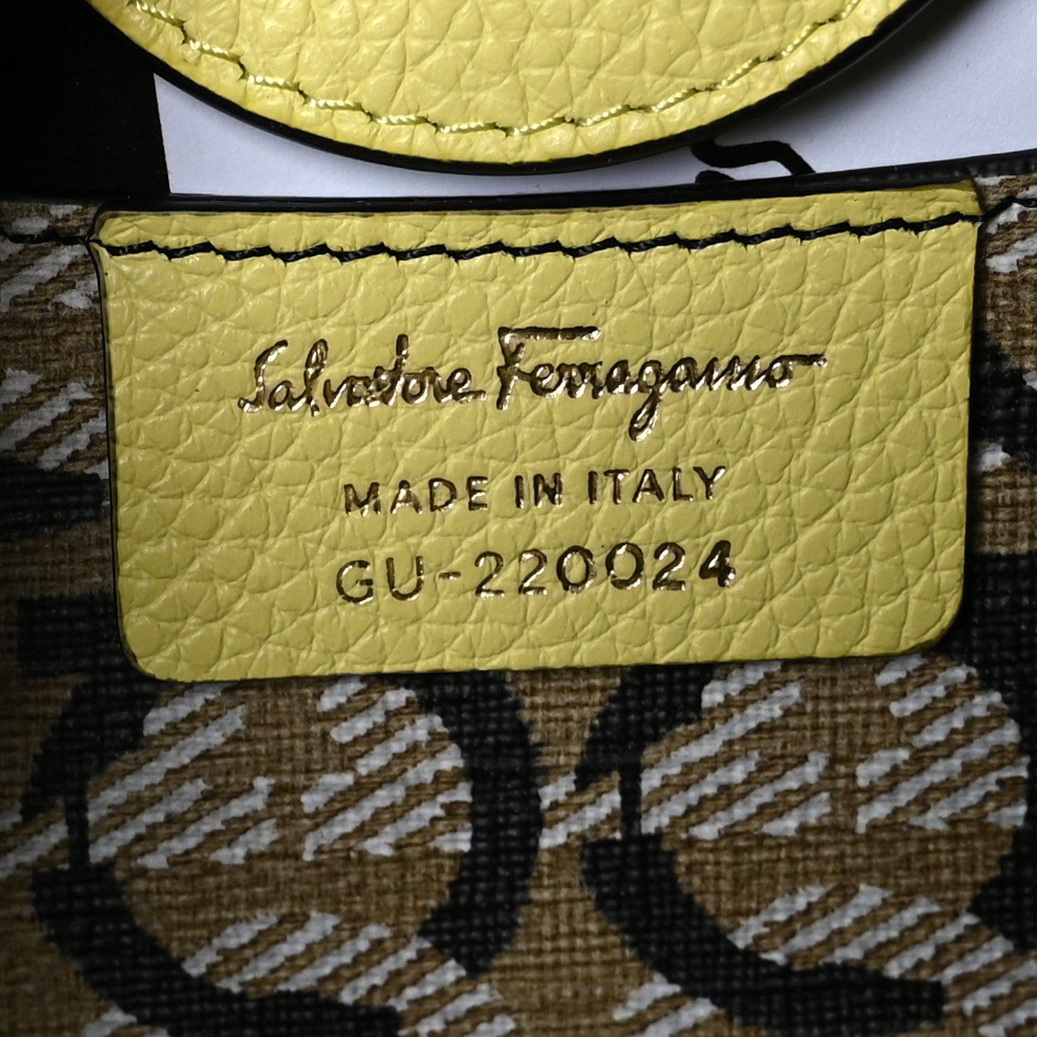 Salvatore Ferragamo Tumbled Calfskin Gancini Mini Bag Yellow 6 of 8