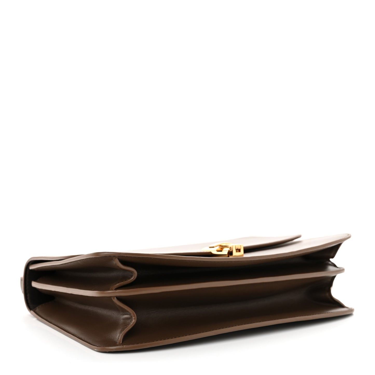 Sleek Calfskin The Sofia 10 Top Handle  Stone