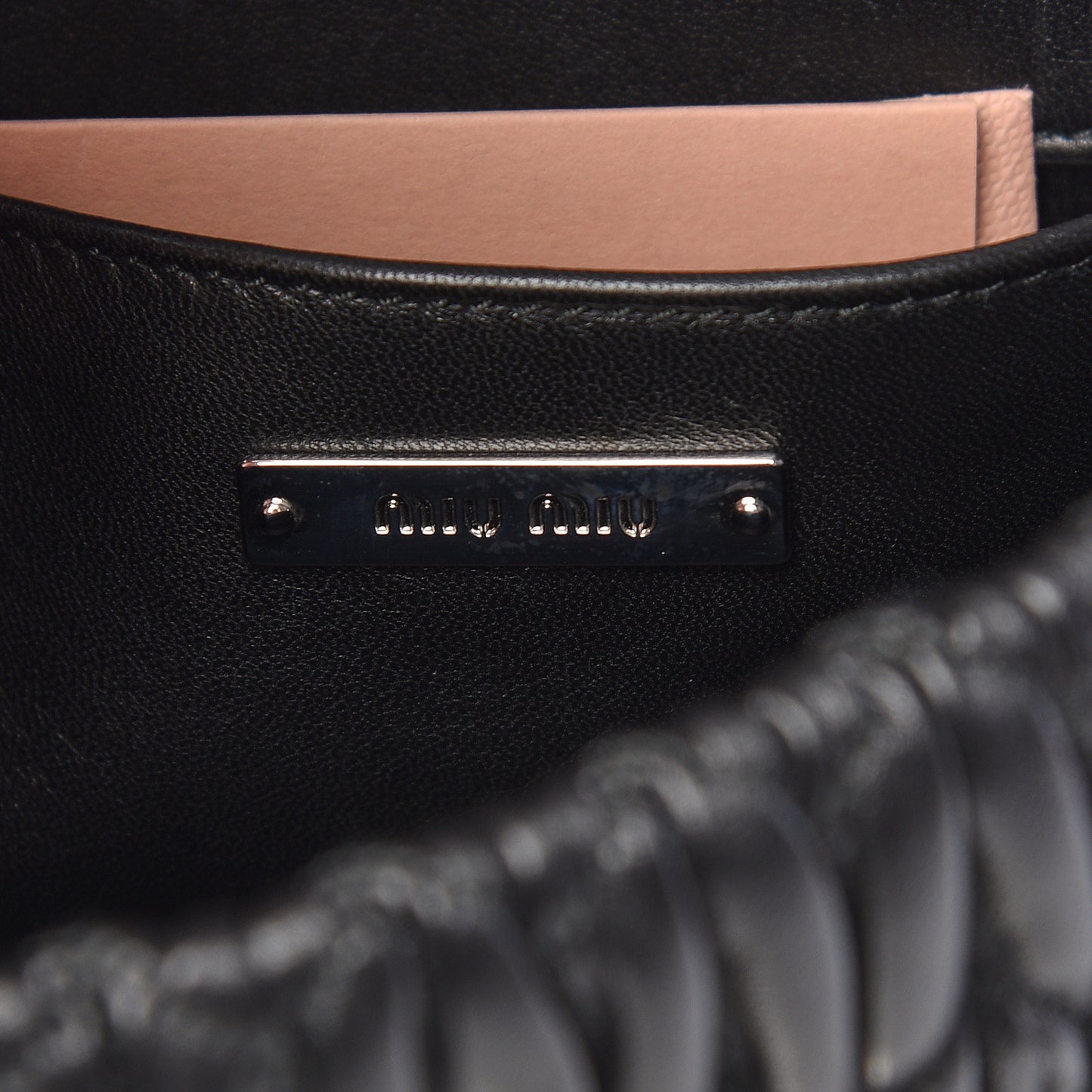 Nappa Matelasse Crystal Pearl Flap Clutch Black