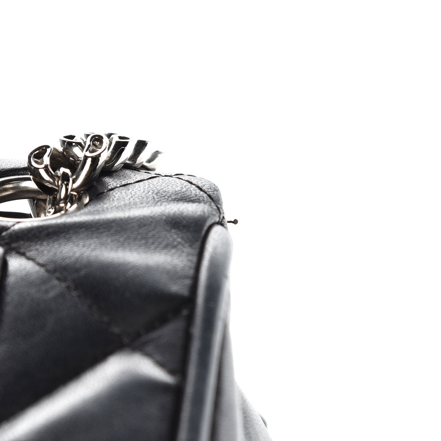 Lambskin Quilted Shoulder Bag Black