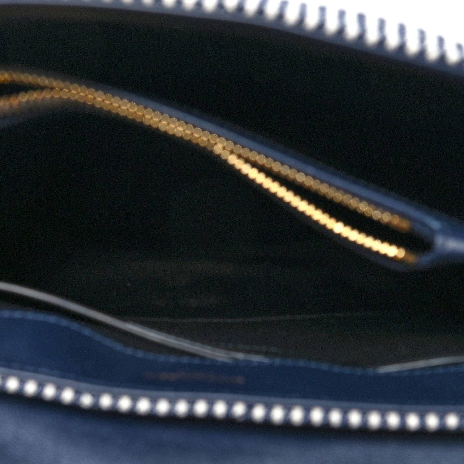 Saint Laurent Striped Denim Y Quilted Monogram Small Loulou Chain Satchel Marine Vintage White 6 of 12