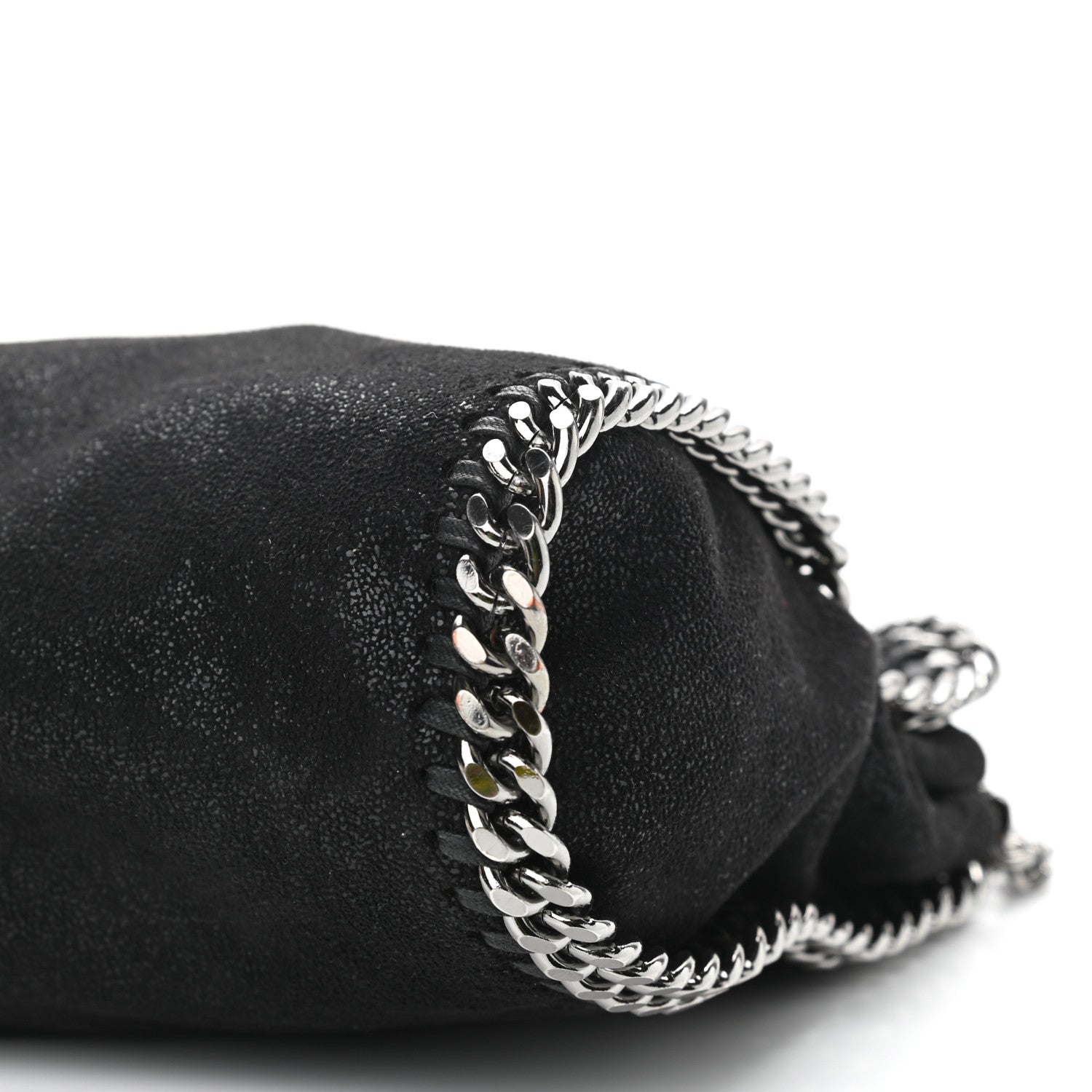 Stella McCartney Shaggy Deer Mini Falabella Fold Over Tote Black 9 of 9