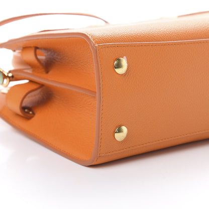 Burberry Grainy Calfskin Mini Title Bag Orange 8 of 10