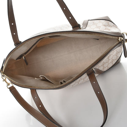 Gucci GG Supreme Monogram Calfskin Medium Nice Top Handle Dome Bag New Mystic White Beige Brown 6 of 13