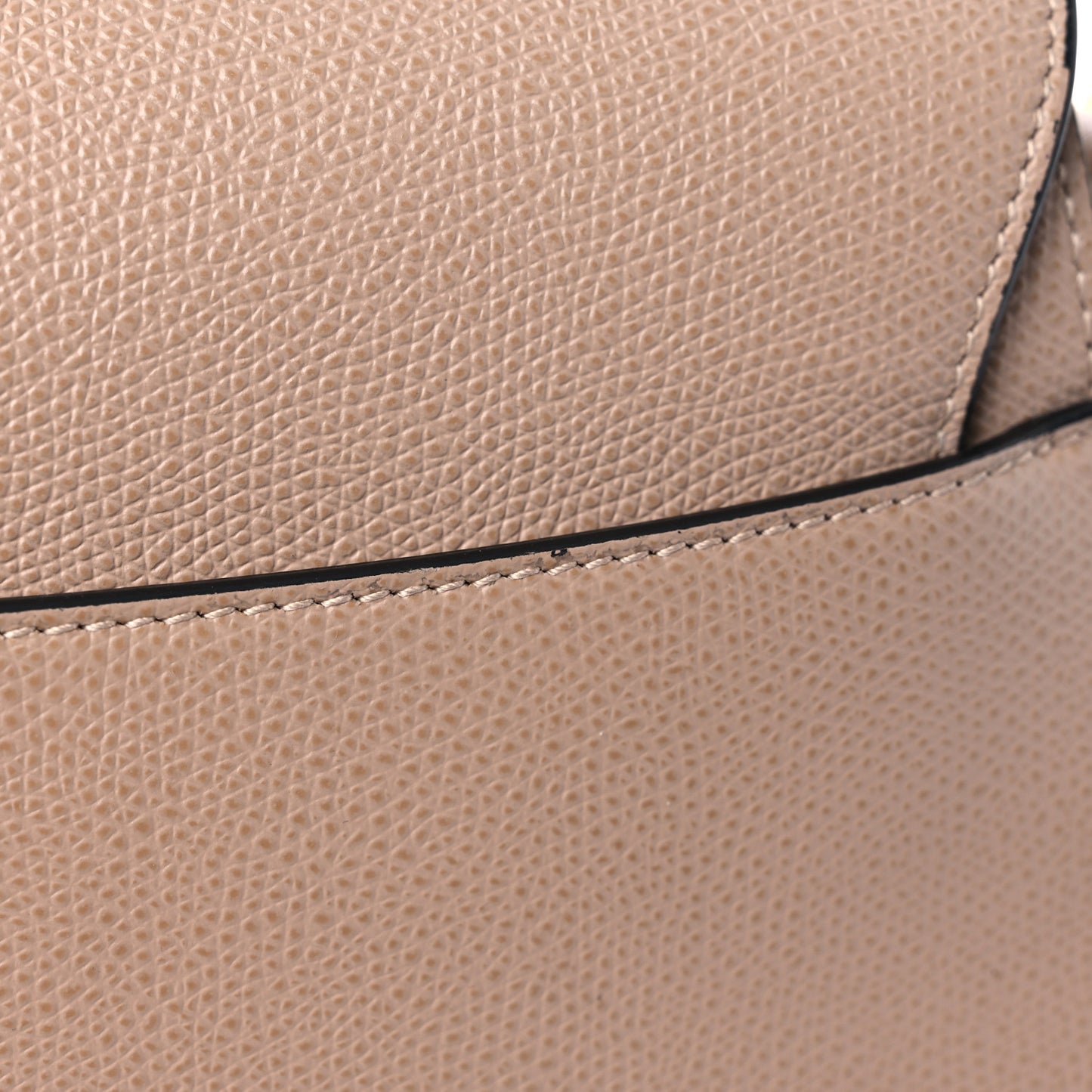 Grained Calfskin Saddle Bag Taupe