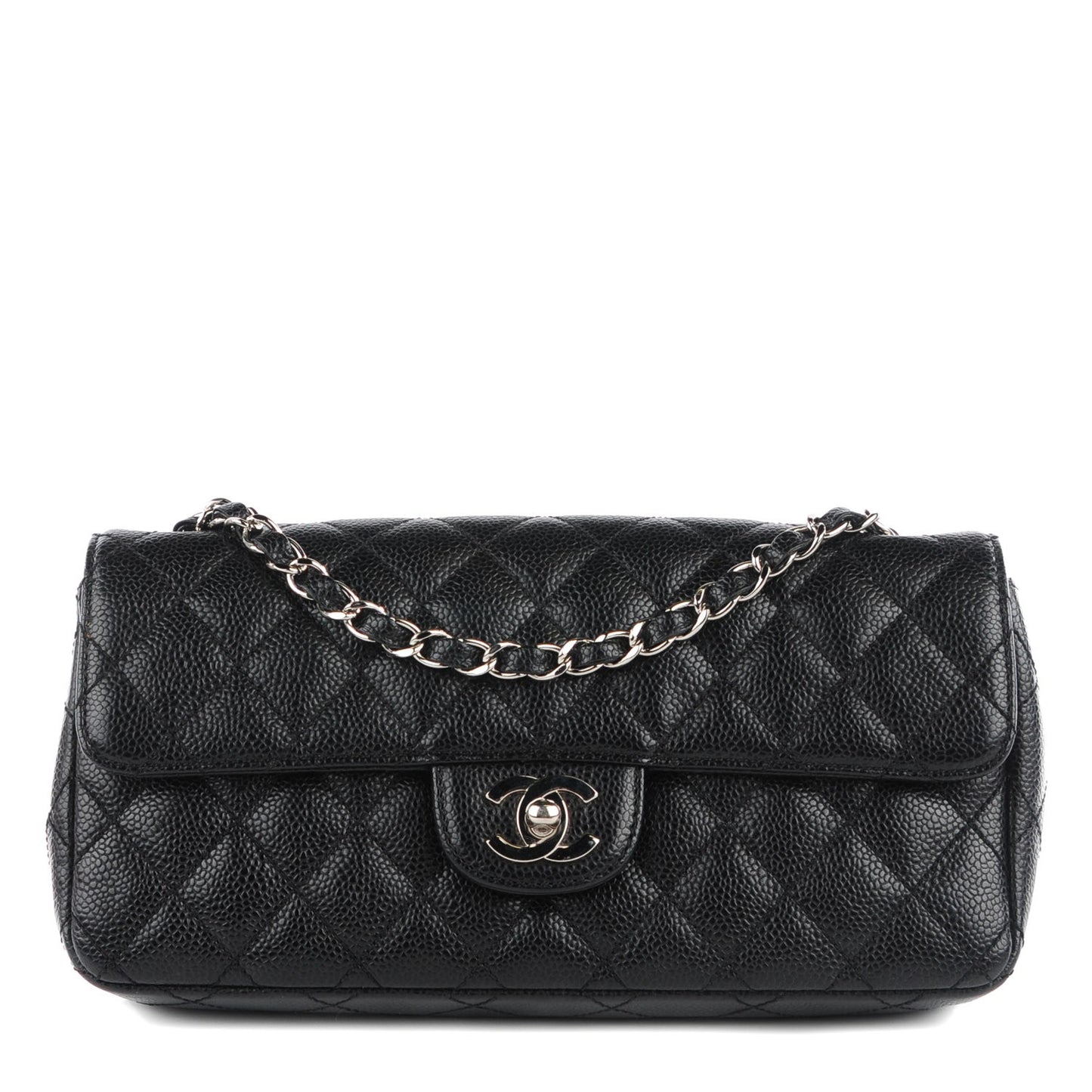 Caviar Quilted East West Flap Black