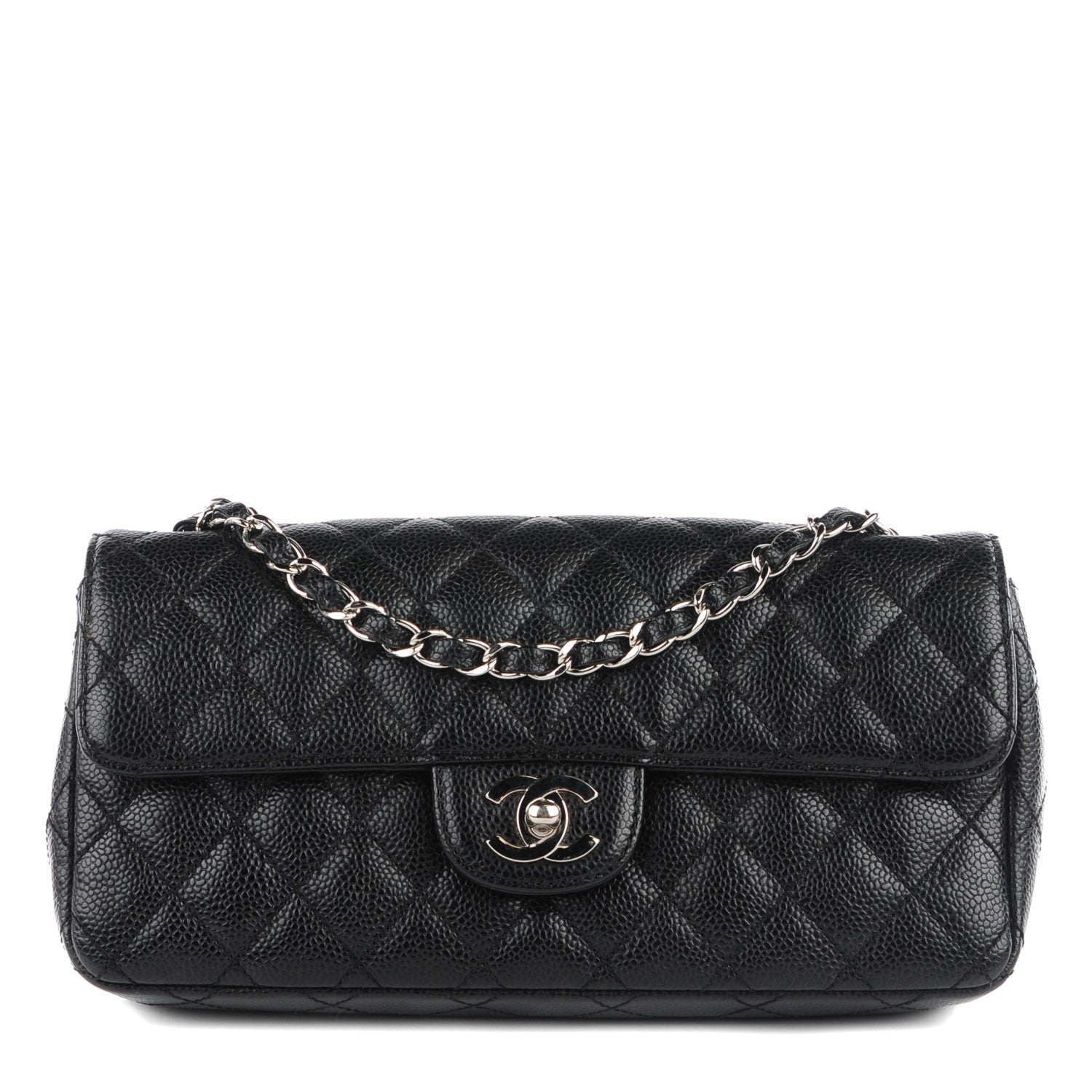 Chanel Caviar Quilted East West Flap Black 1 of 8