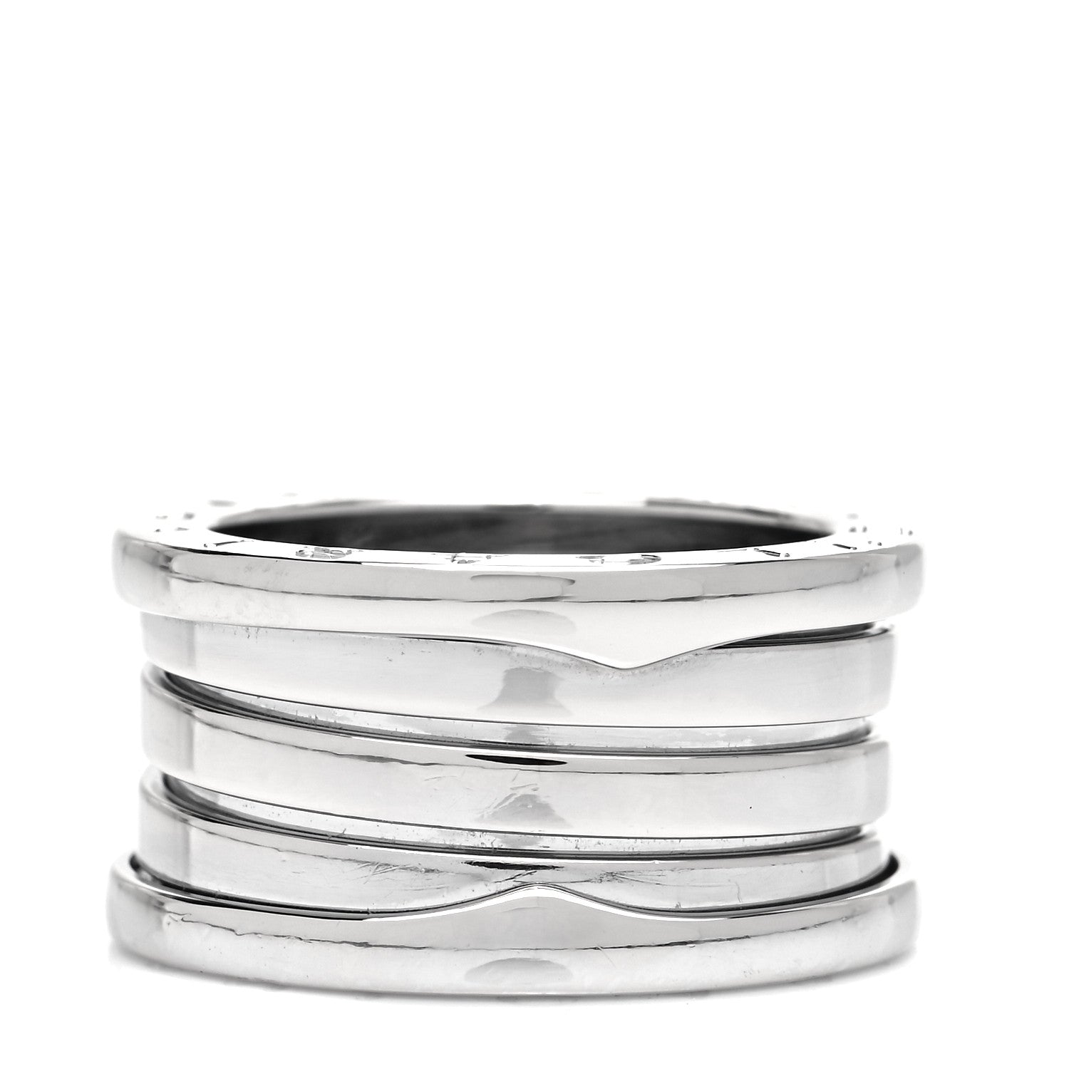 Bulgari 18K White Gold B.Zero1 Four-Band Ring 50 5.25 1 of 5