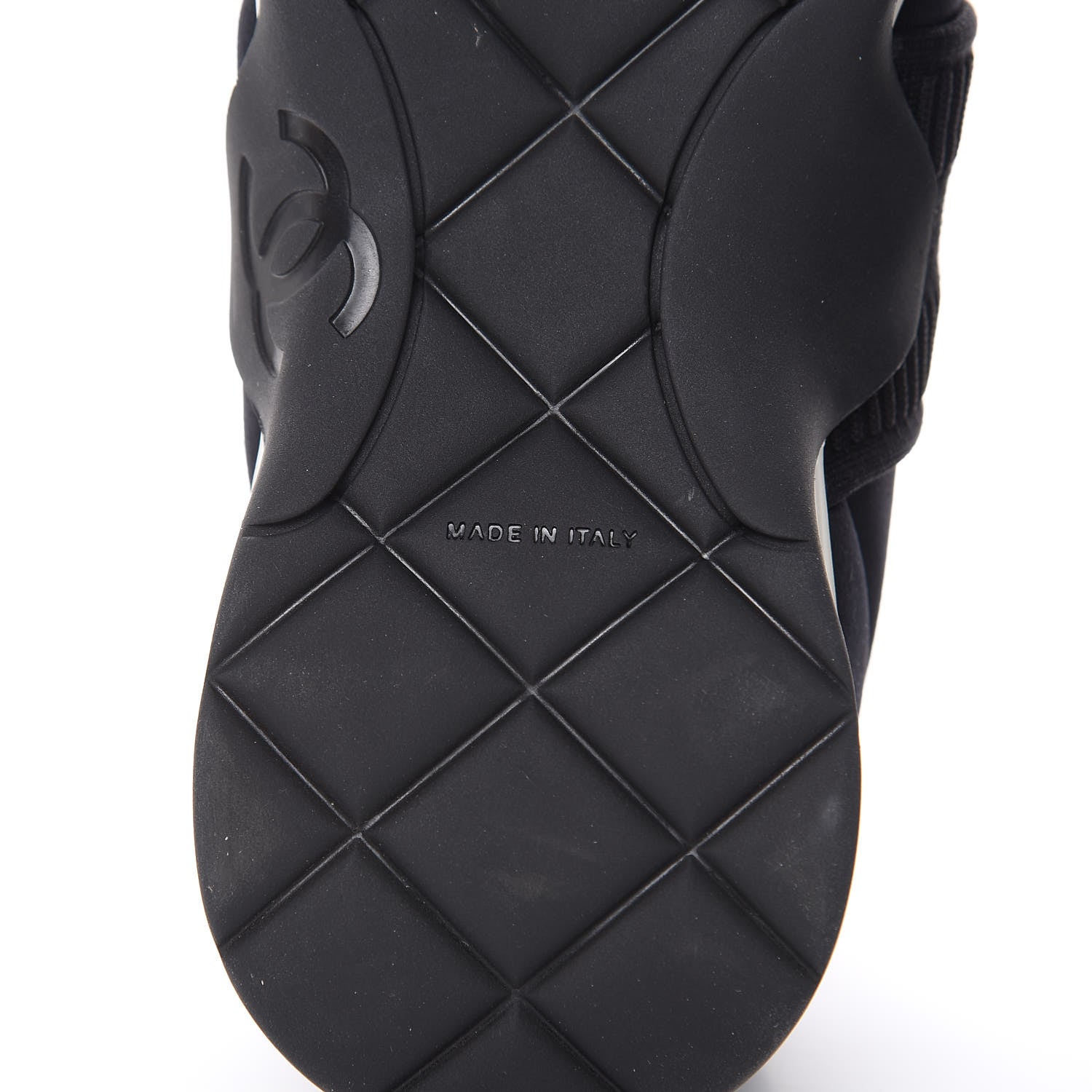 Chanel Stretch Fabric CC Sneakers 37 Black 6 of 9