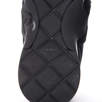 Chanel Stretch Fabric CC Sneakers 37 Black 6 of 9