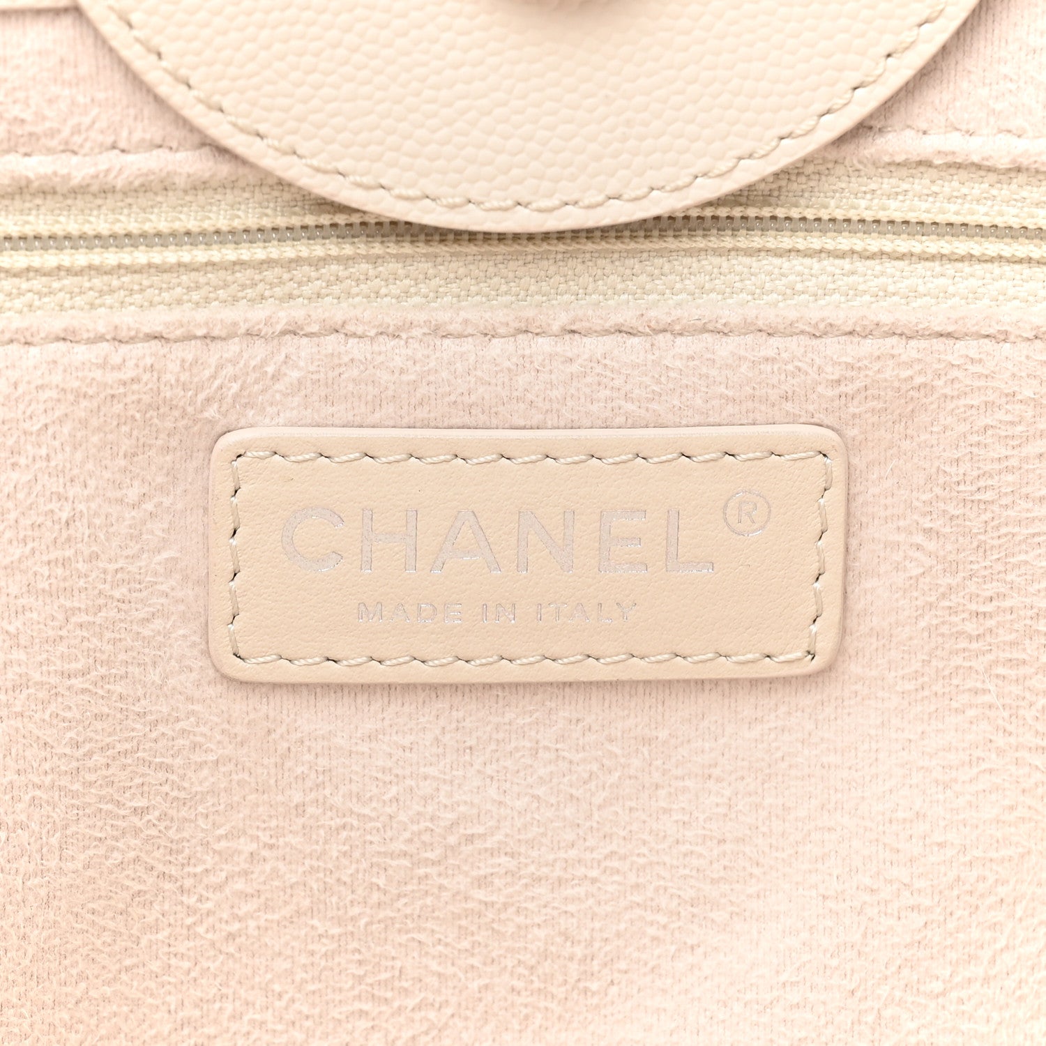 Chanel Caviar Medium Studded Deauville Tote White 6 of 15