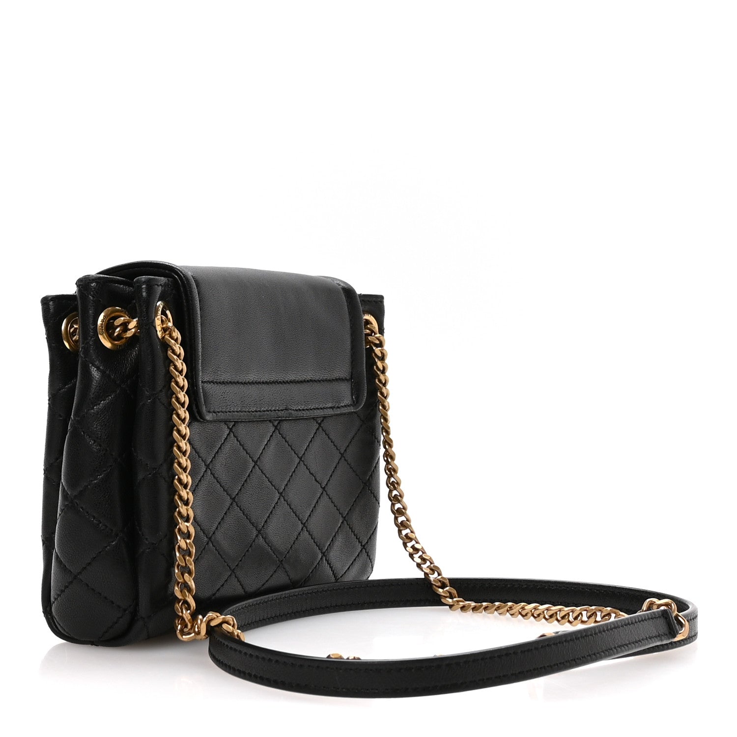 Saint Laurent Lambskin Quilted Monogram Mini Nolita Black 3 of 11