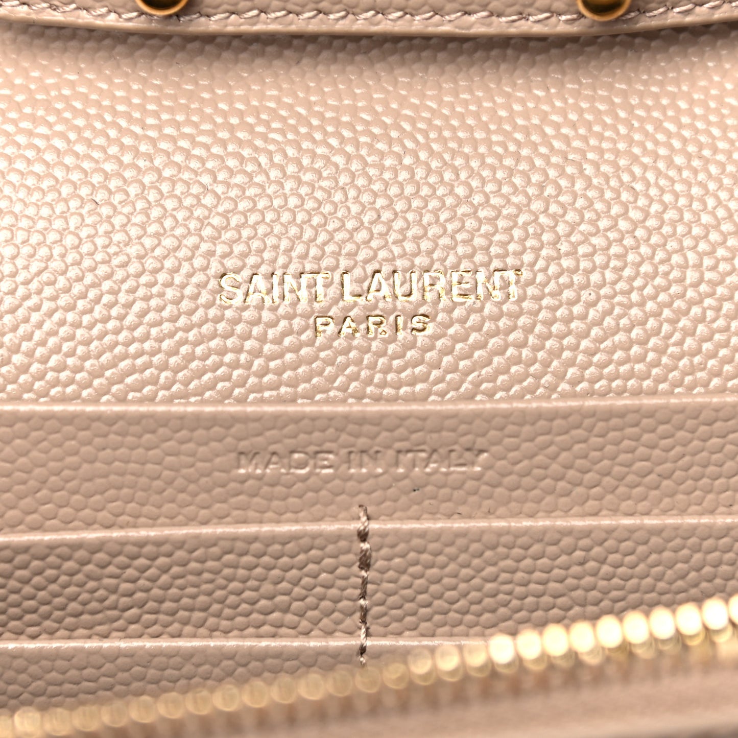 Grain De Poudre Matelasse Chevron Monogram Chain Wallet Nude Powder