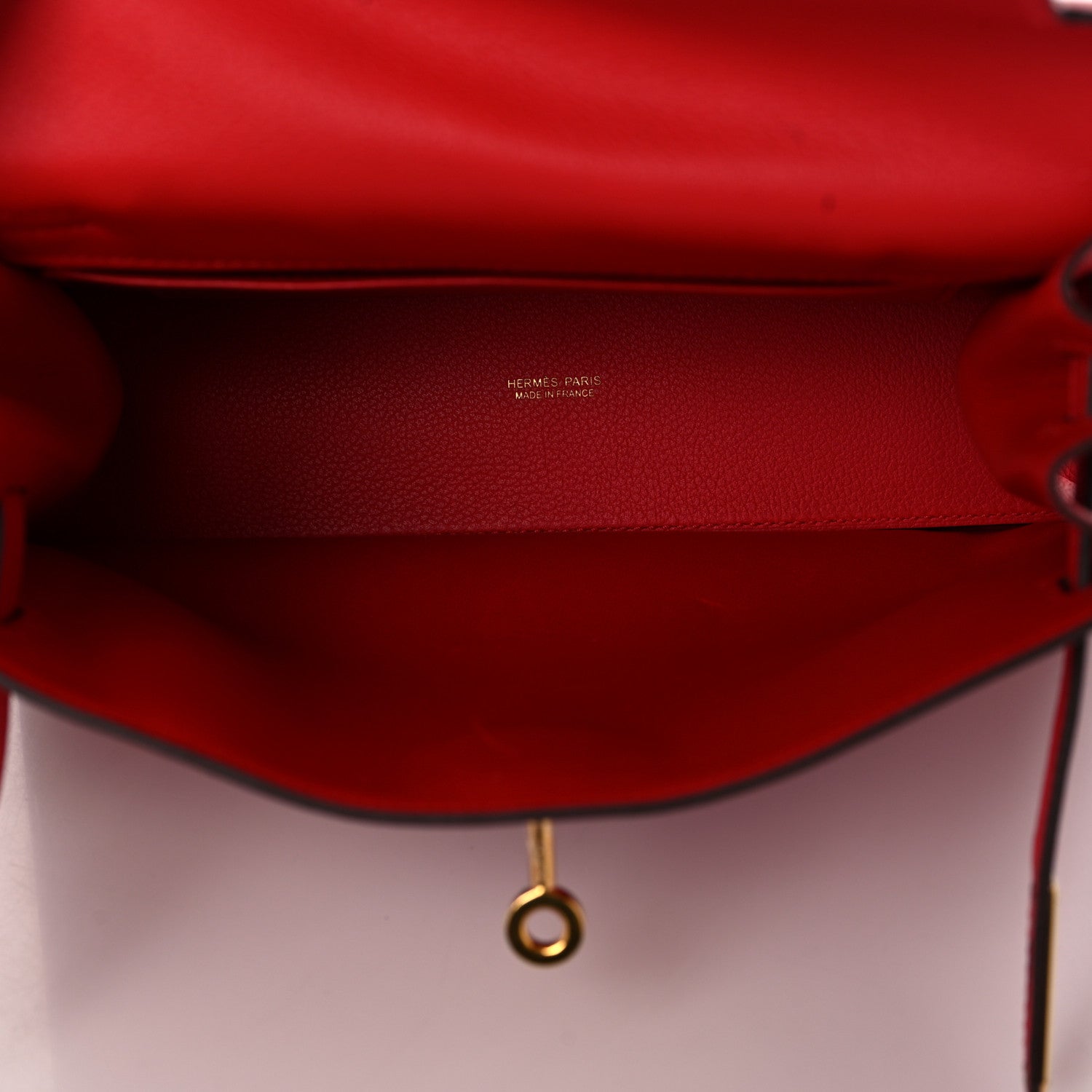 Hermes Evercolor Kelly Danse II Belt Bag Rouge De Coeur 4 of 8