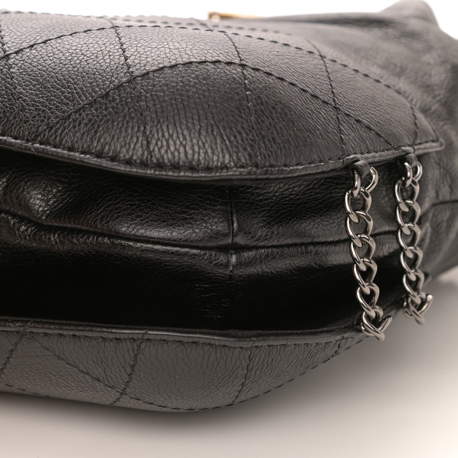 Chanel Calfskin Quilted Small Gabrielle Bucket Black 7 of 10