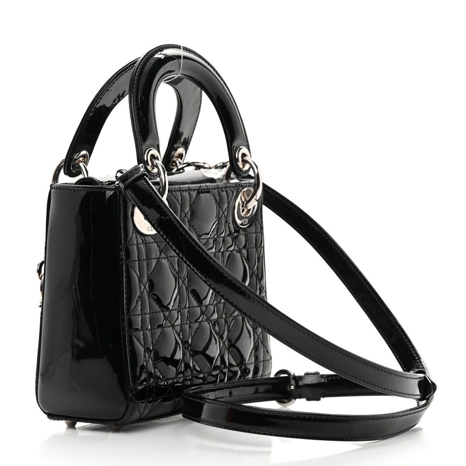 Christian Dior Patent Cannage Mini Lady Dior Black 3 of 13