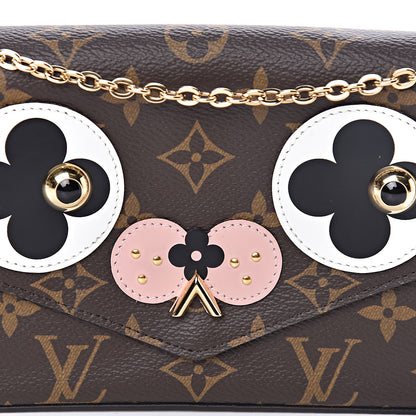 Louis Vuitton Monogram Valentine Dog Pochette Felicie Chain Wallet 10 of 11