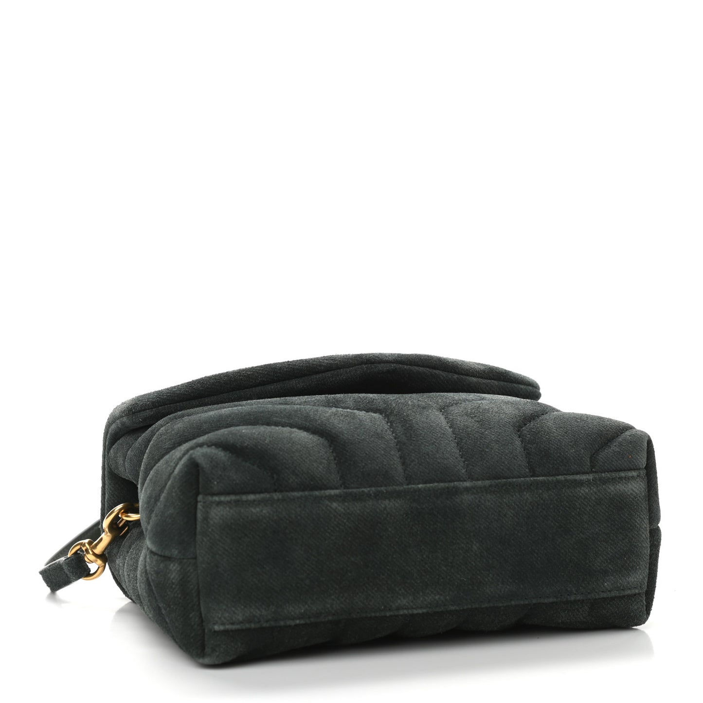 Croute Velour Y Quilted Monogram Toy Loulou Crossbody Bag Dark Forest
