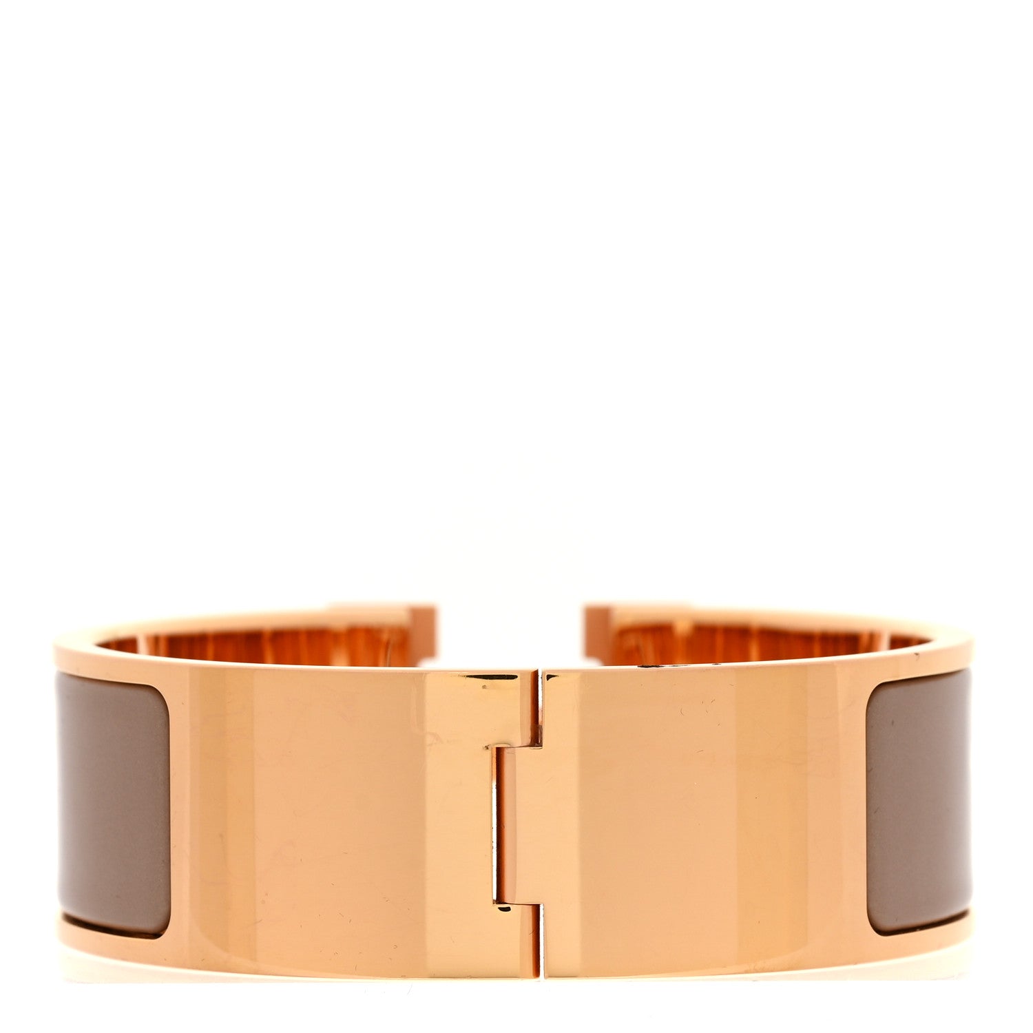 Hermes Enamel Wide Clic Clac H Bracelet PM Marron Glace 3 of 5