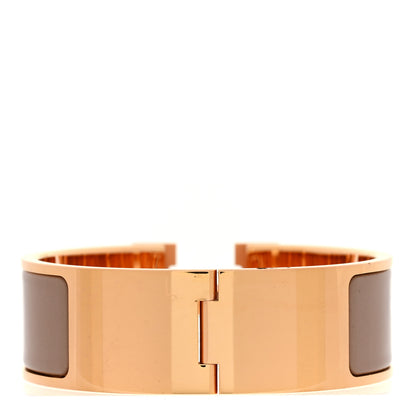 Hermes Enamel Wide Clic Clac H Bracelet PM Marron Glace 3 of 5