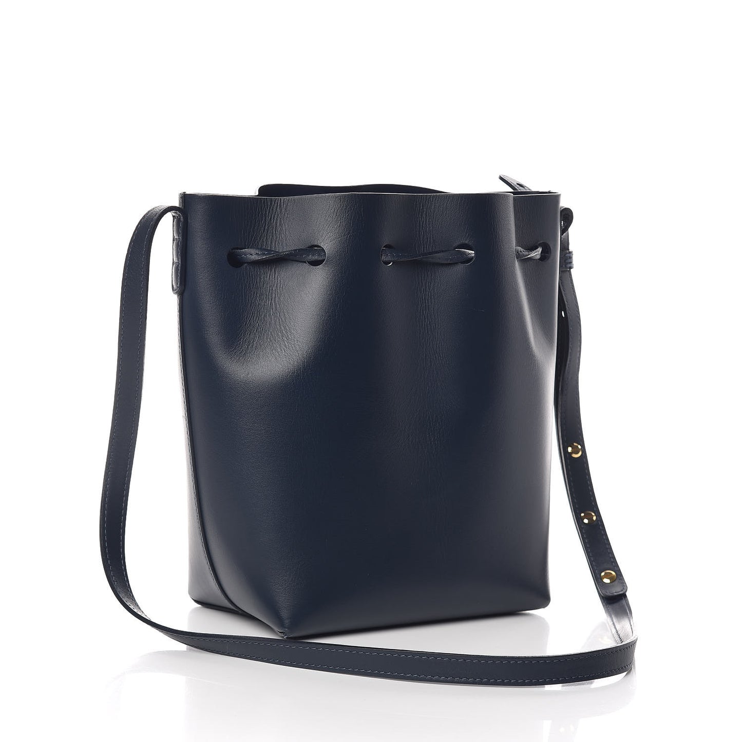 Calfskin Mini Bucket Bag Blu