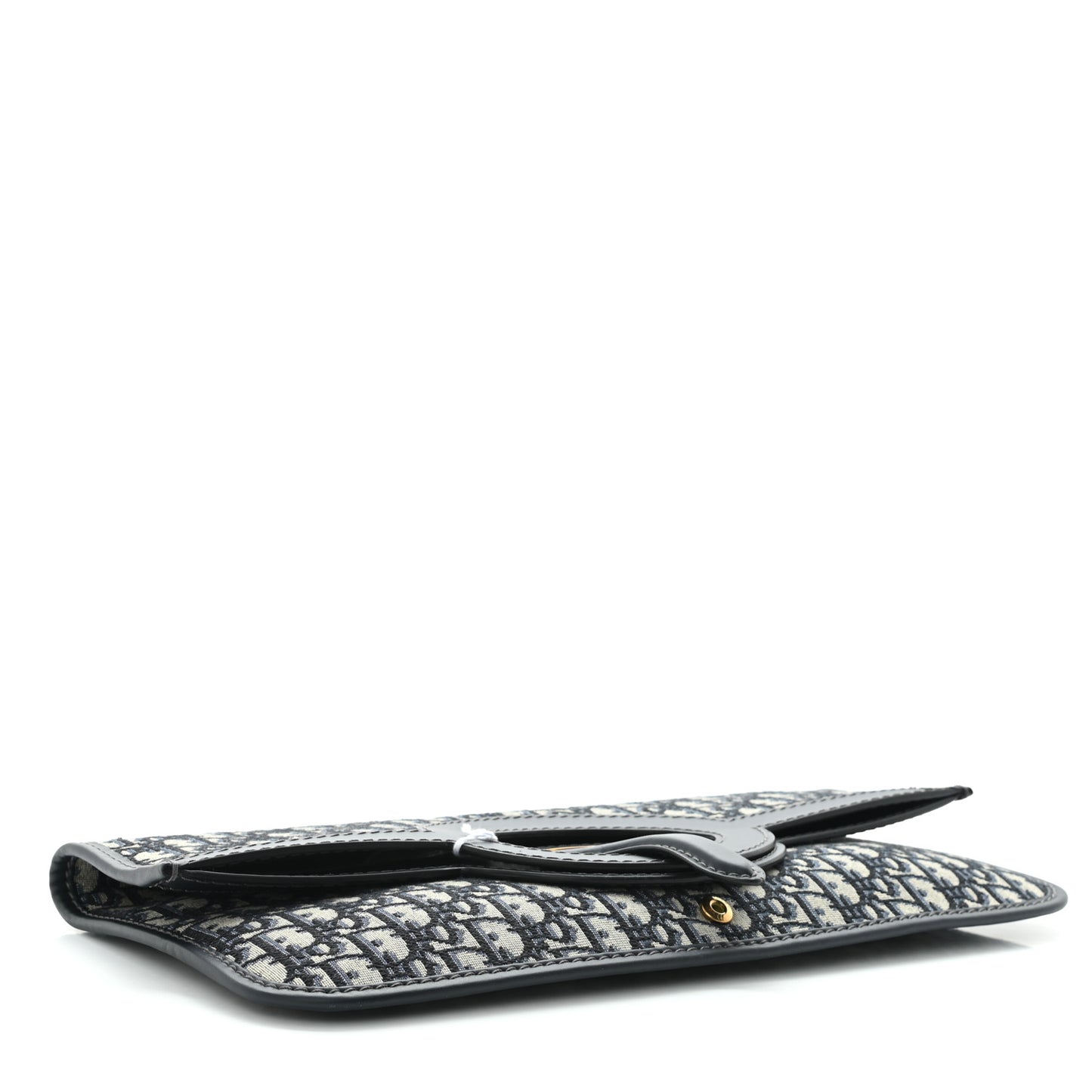 Oblique Fold Over Clutch Blue