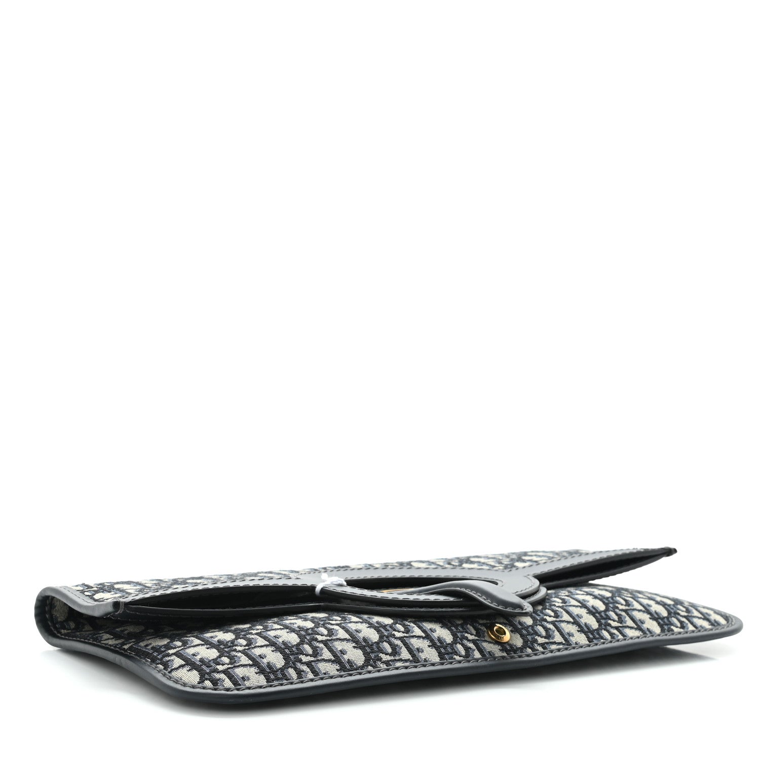 Christian Dior Oblique Fold Over Clutch Blue 3 of 8