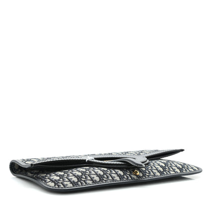 Christian Dior Oblique Fold Over Clutch Blue 3 of 8