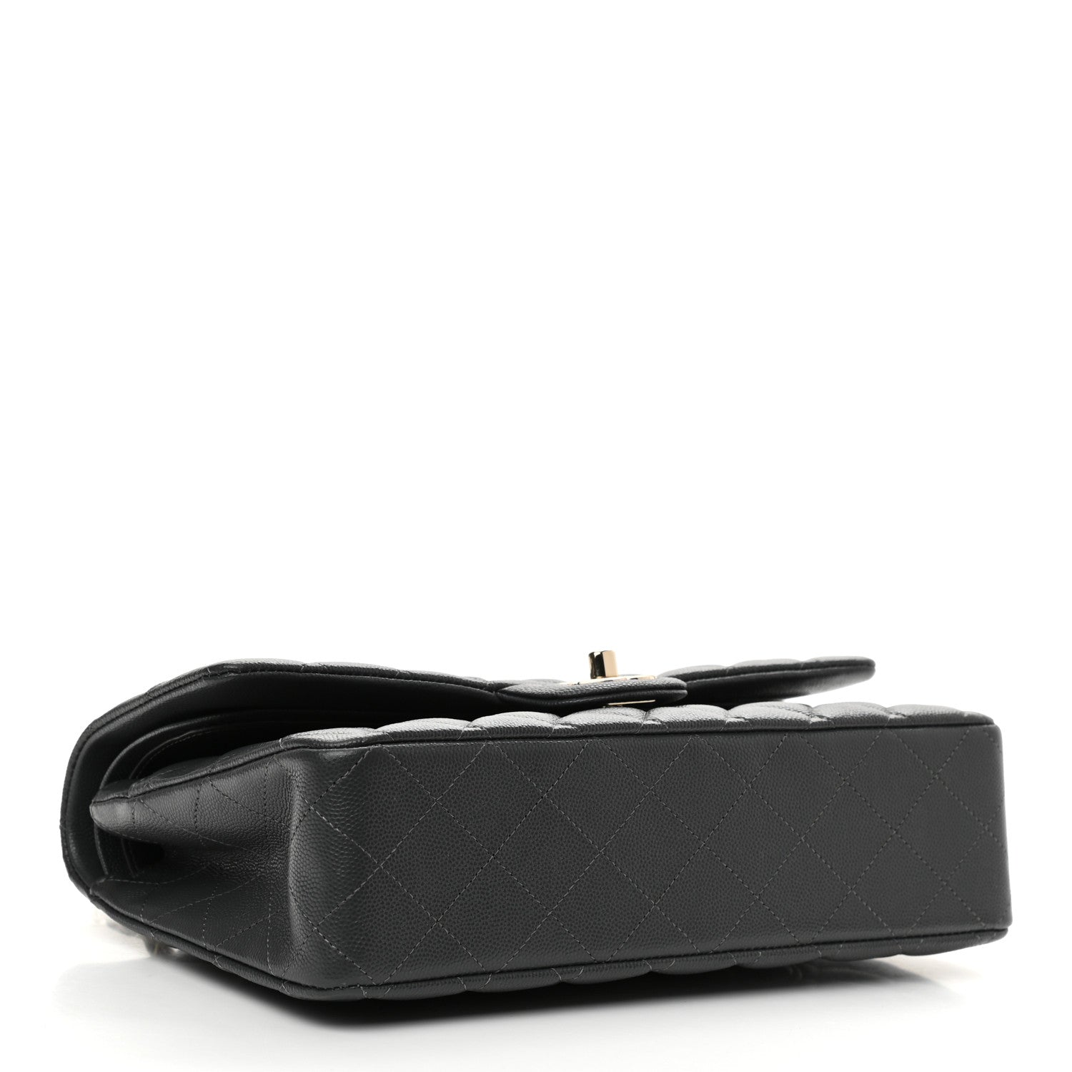 Chanel Caviar Quilted Medium Double Flap Dark Grey 4 of 12