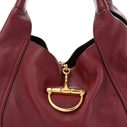 Gucci Grained Calfskin Softbit Maxi Shoulder Bag Rosso Ancora 9 of 15