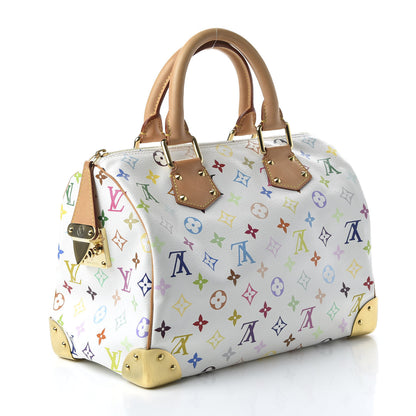 Louis Vuitton Monogram Multicolor Speedy 30 White 3 of 8