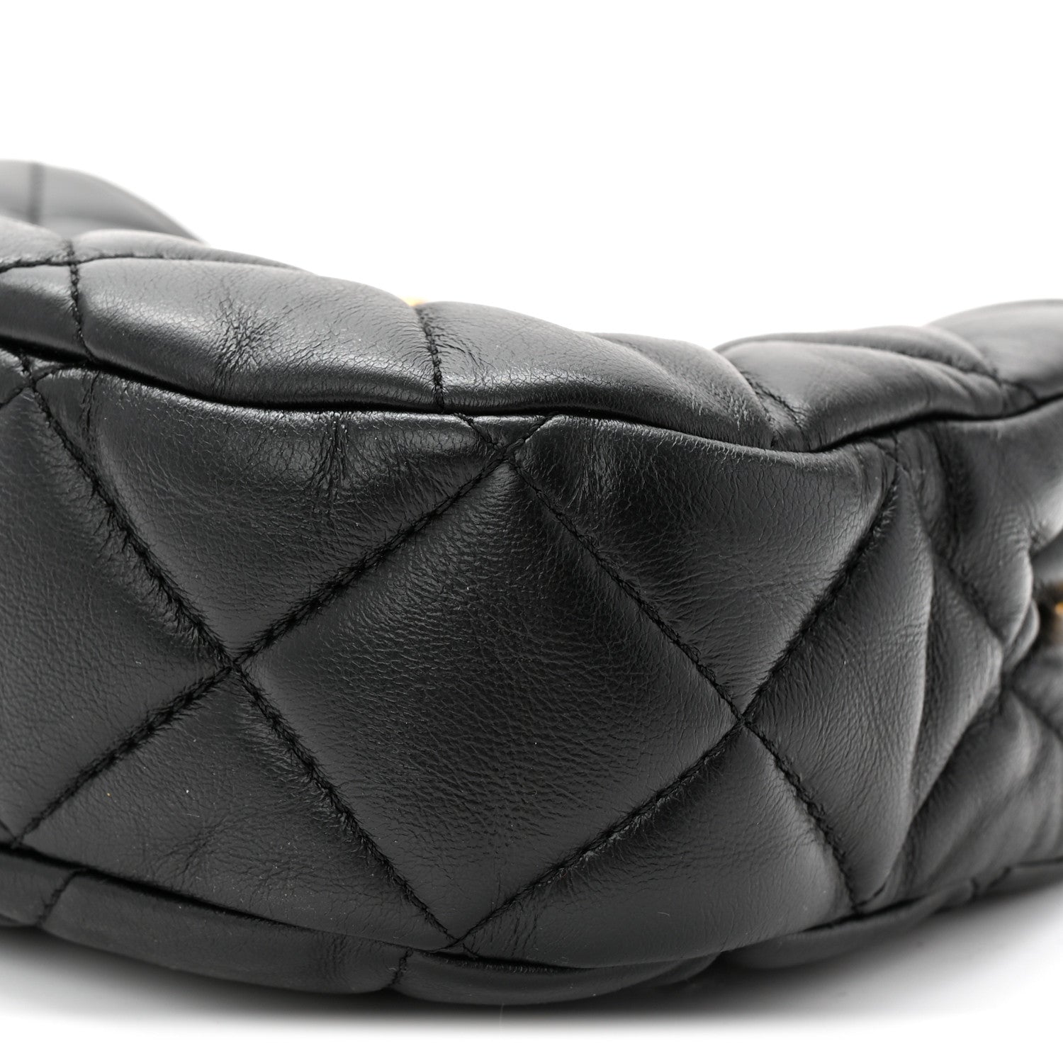 Chanel Lambskin Quilted Small Chain Hobo Black 10 of 10