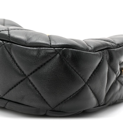 Chanel Lambskin Quilted Small Chain Hobo Black 10 of 10