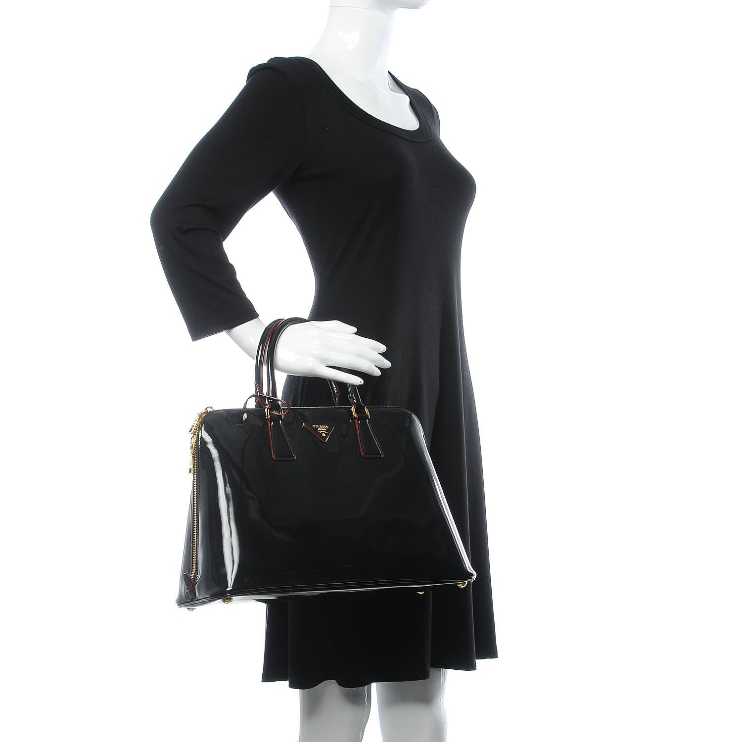 Prada Spazzolato Large Promenade Tote Black 2 of 9