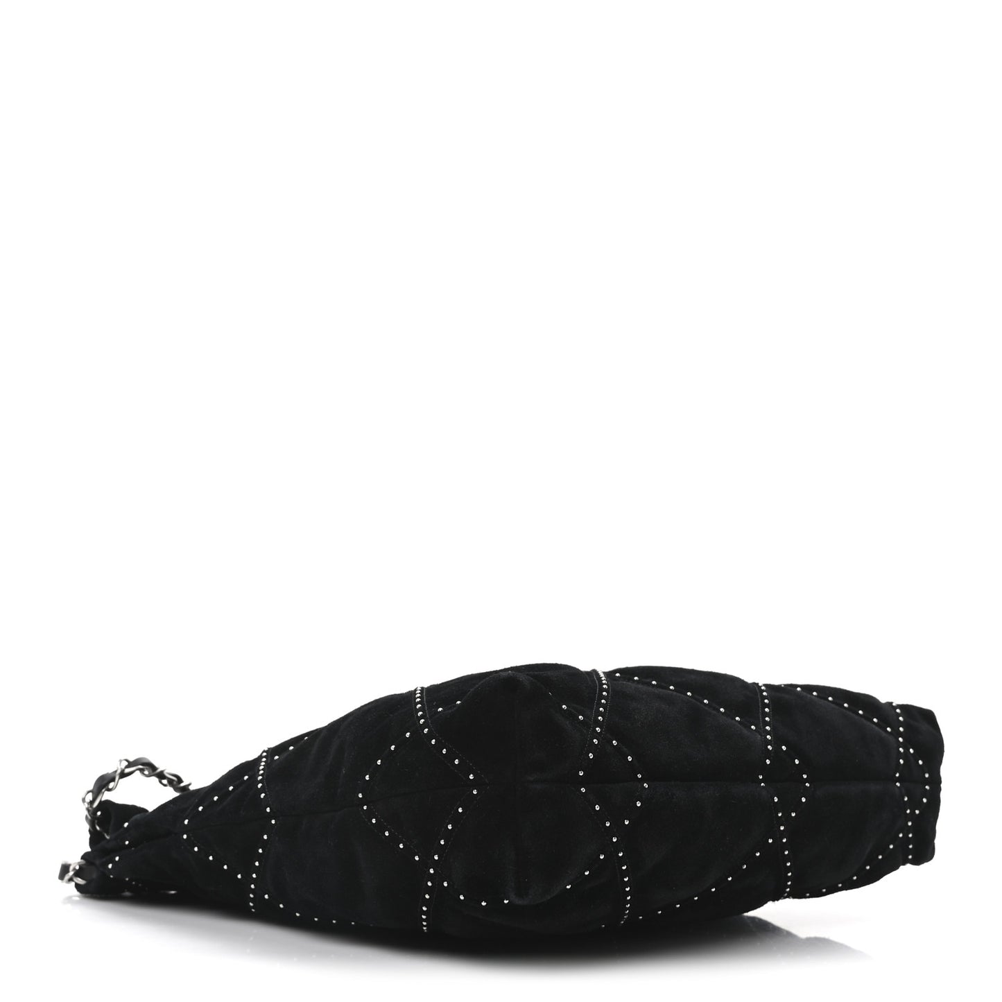 Suede Quilted Studded Small Chanel 22  Black