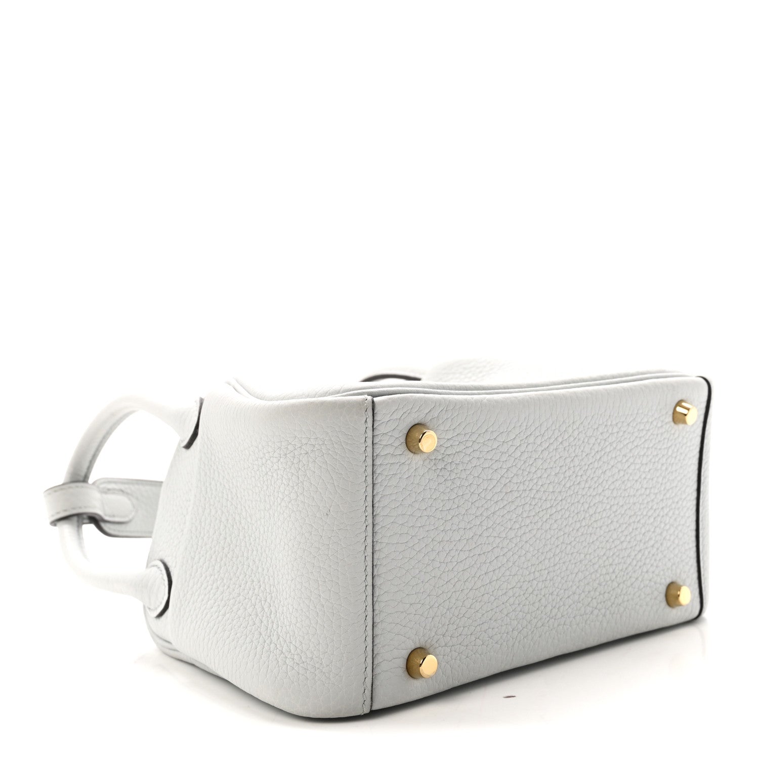 Hermes Taurillon Clemence Mini Lindy 20 Bleu Pale 4 of 11