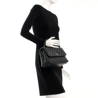 Chanel Caviar Quilted Small Coco Handle Flap Black 3 of 10