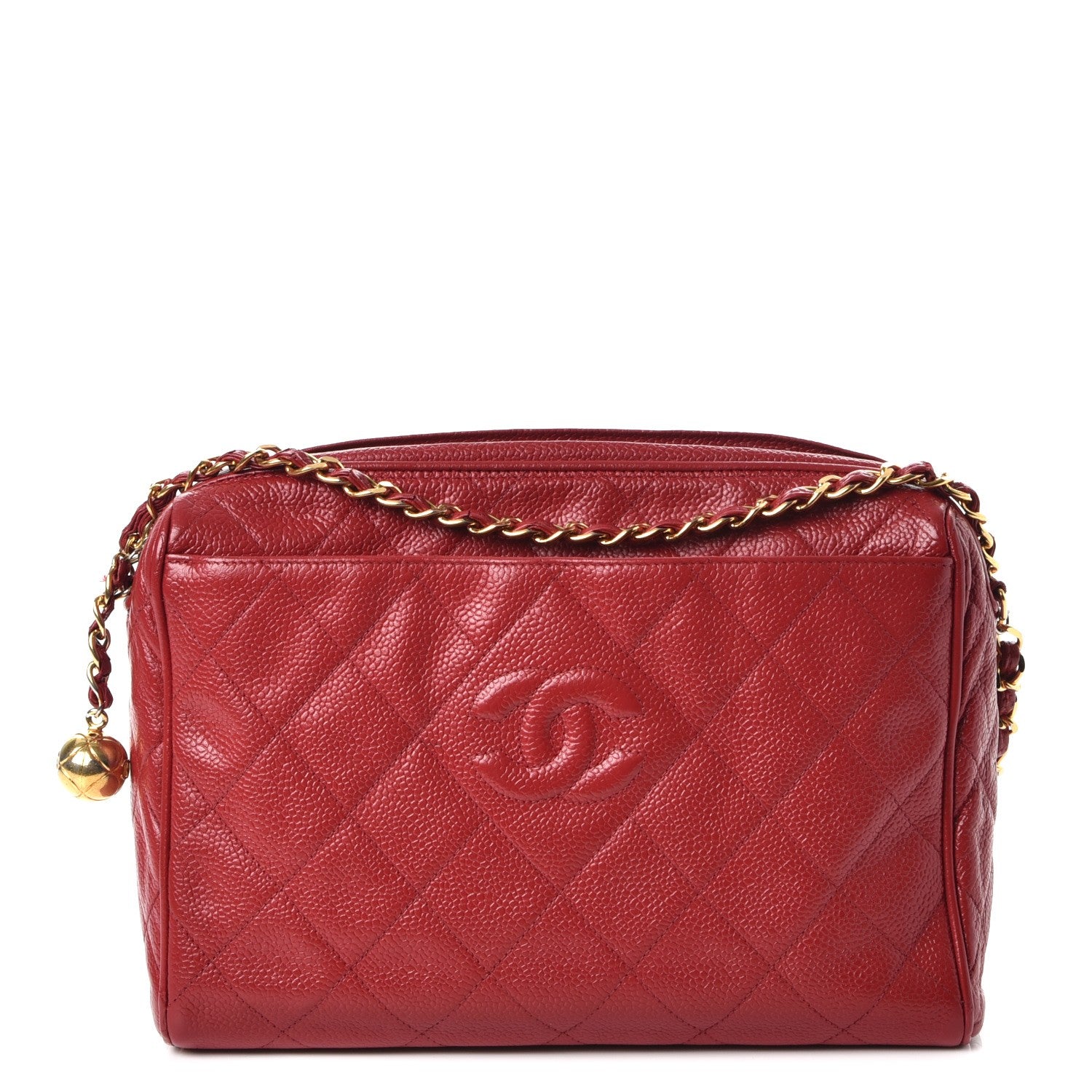 Chanel Caviar Quilted Camera Case Red 1 of 10