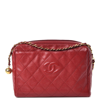 Chanel Caviar Quilted Camera Case Red 1 of 10
