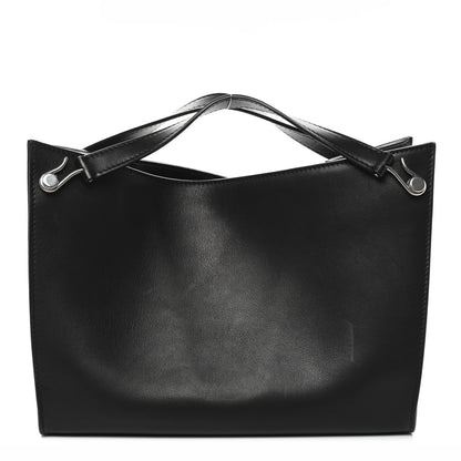 The Row Polished Saddle Calfskin Small Alexia Bag Black 1 of 12
