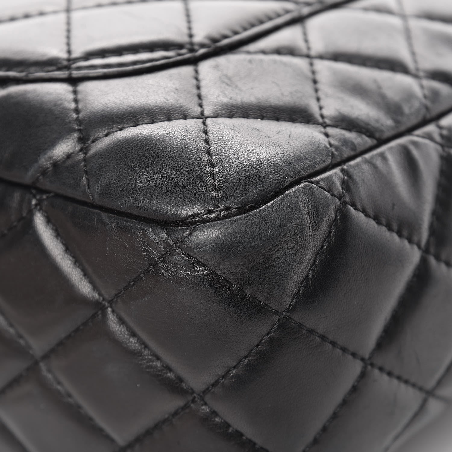 Chanel Lambskin Quilted Large Camera Case Black 15 of 17