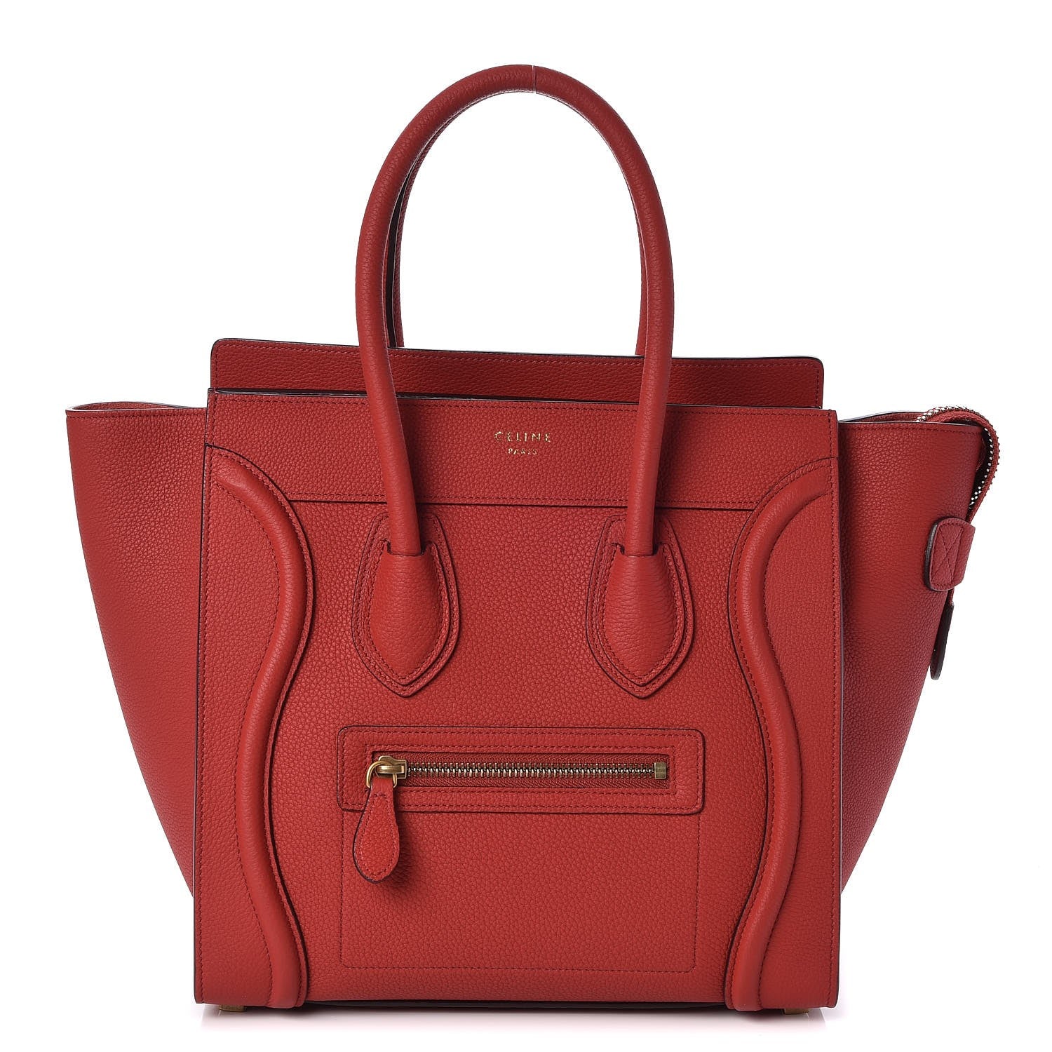 Celine Baby Grained Calfskin Micro Luggage Red 1 of 7