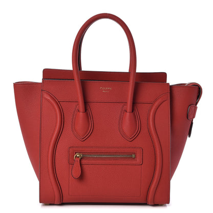 Celine Baby Grained Calfskin Micro Luggage Red 1 of 7