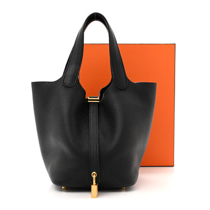 Hermes Taurillon Clemence Picotin Lock 18 PM Black 12 of 12