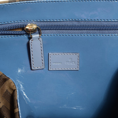 Fendi Zucca Large Chef Shopper Tote Tobacco Blue 6 of 10