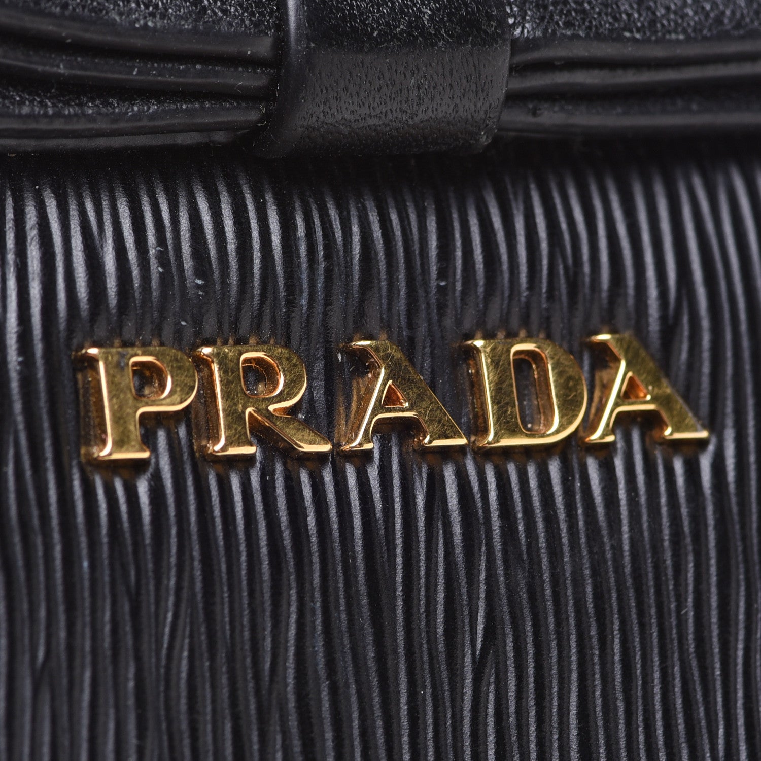 Prada Saffiano Compact Bow Zip Around Wallet Black 15 of 15