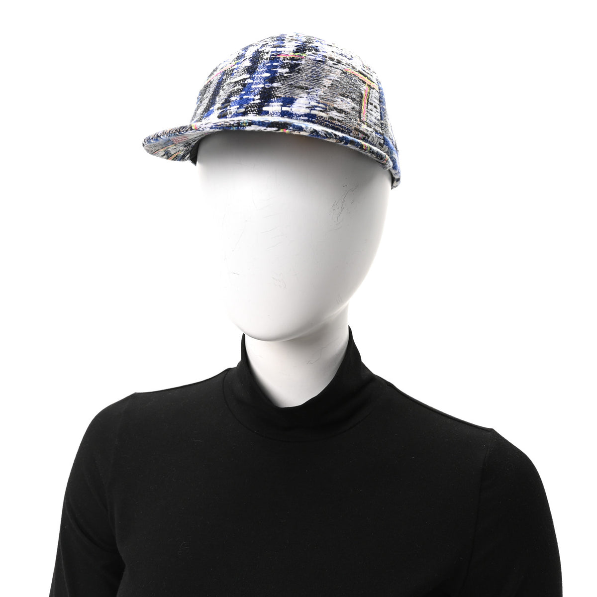 Chanel Cotton CC Cap Hat Blue White Beige 2 of 10