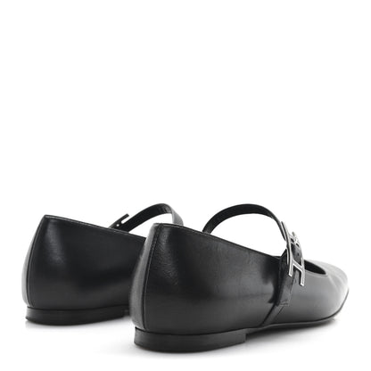 Hermes Goatskin Jane Ballet Flats 36.5 Black 5 of 10