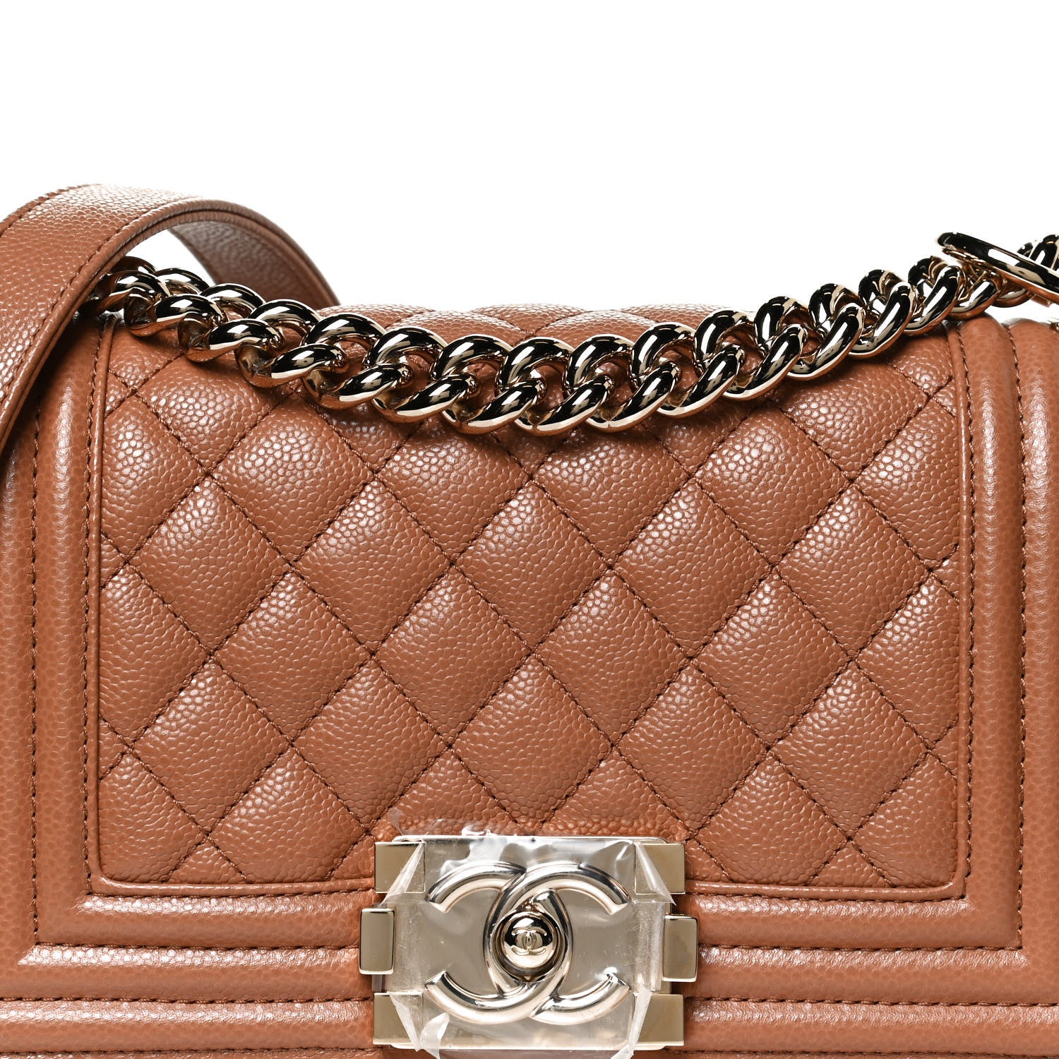 Chanel Caviar Quilted Small Boy Flap Brown 8 of 11